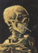 Vincent Van Gogh Skull with Burning Cigarette (nn04) painting